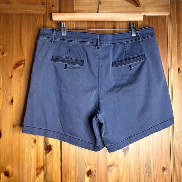 Anthropologie Relaxed Chino Shorts Women’s 32 Blue Casual Neutral Minimalist - Picture 8 of 8